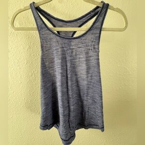 Lululemon Athletica Heathered Navy Blue High Neck Tank Top